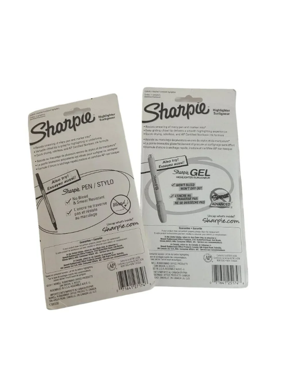 Sharpie No Smear 4 Color Highlighters 2 Packs 1 Narrow Chisel and 1 Chisel 8 PC